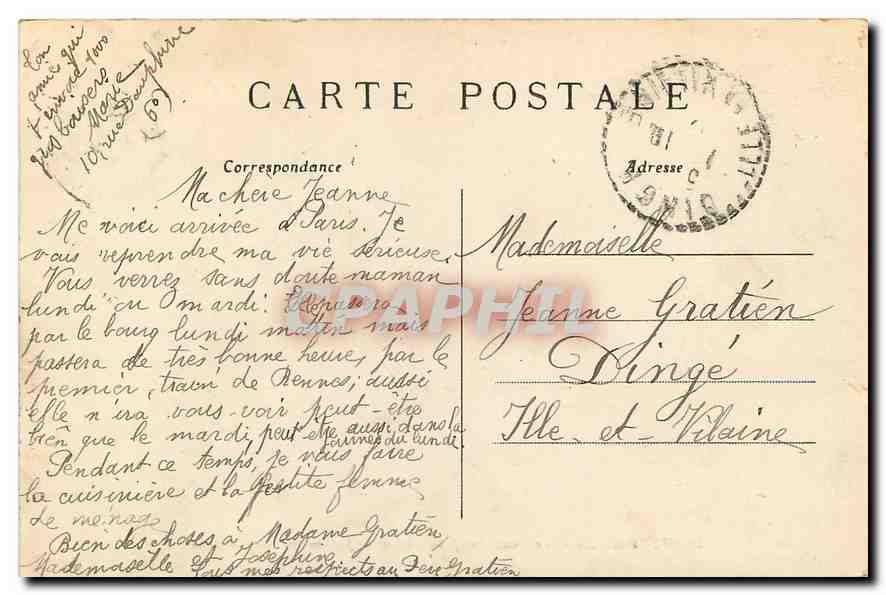 CPA Paris Le Pont Neuf la Cite et le jardin du Vert Galant  — Rückseite