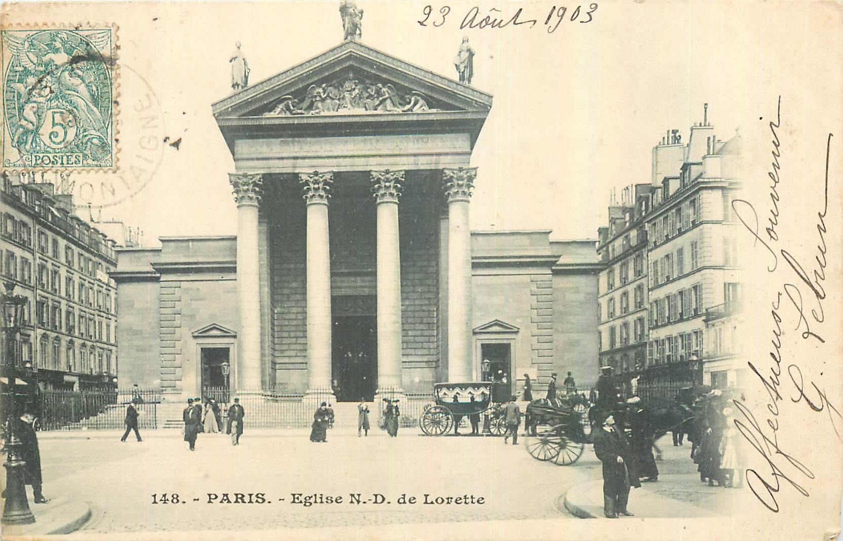 Paris - Église N.-D. de Lorette — éditeur Montaigne, n° 148