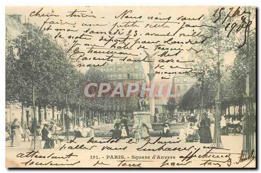 CPA Paris Square d'Anvers 