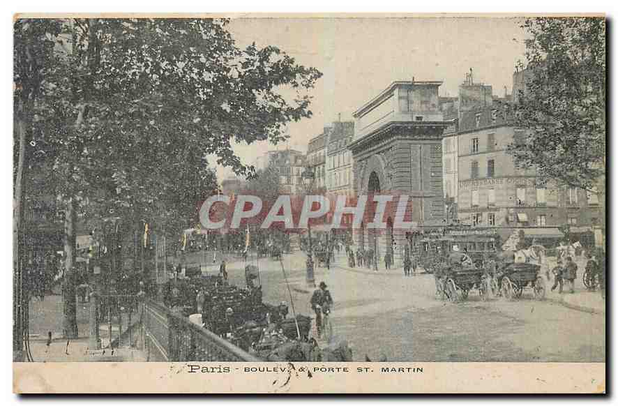 CPA Paris Boulevard et Porte St Martin 