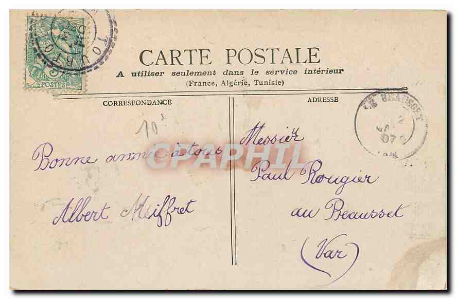 CPA Paris Boulevard et Porte St Martin  — Rückseite