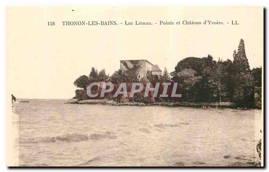 CPA Thonon les Bains Lac Leman Pointe et Chateau d'Yvoire 