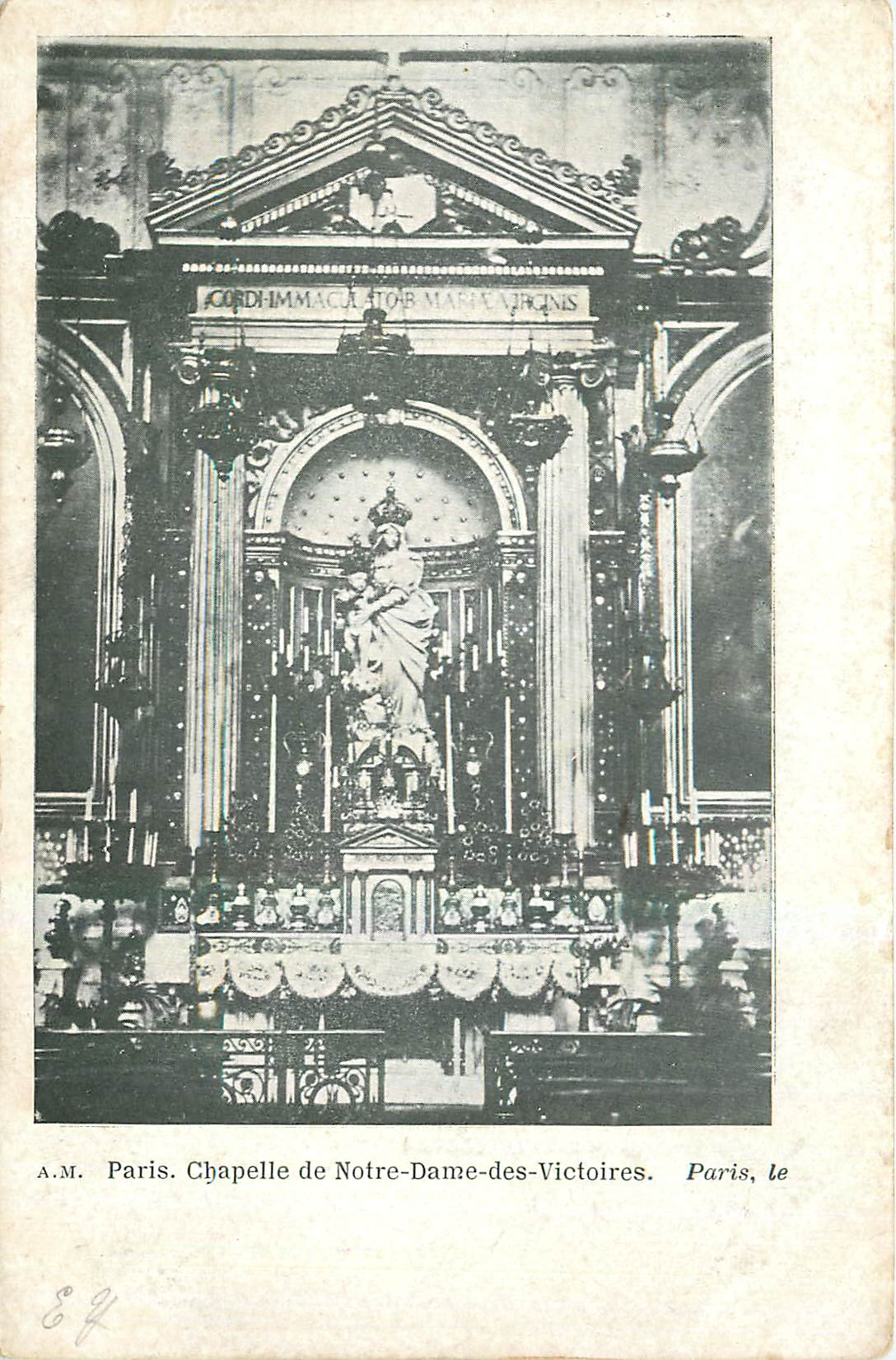 CPA Paris Chapelle de Notre Dame des Victores