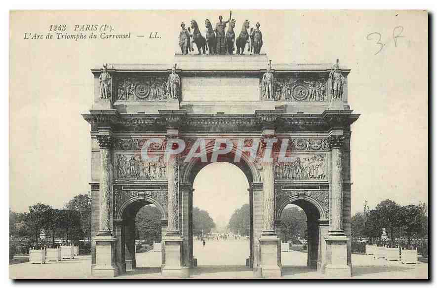CPA Paris l'Arc de Triomphe du Carrousel 