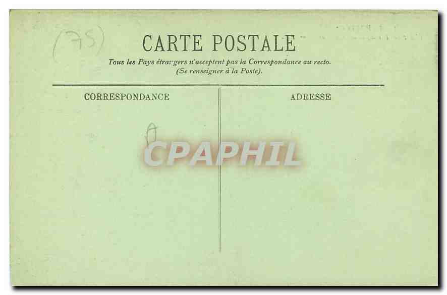 CPA Paris l'Arc de Triomphe du Carrousel  — Rückseite