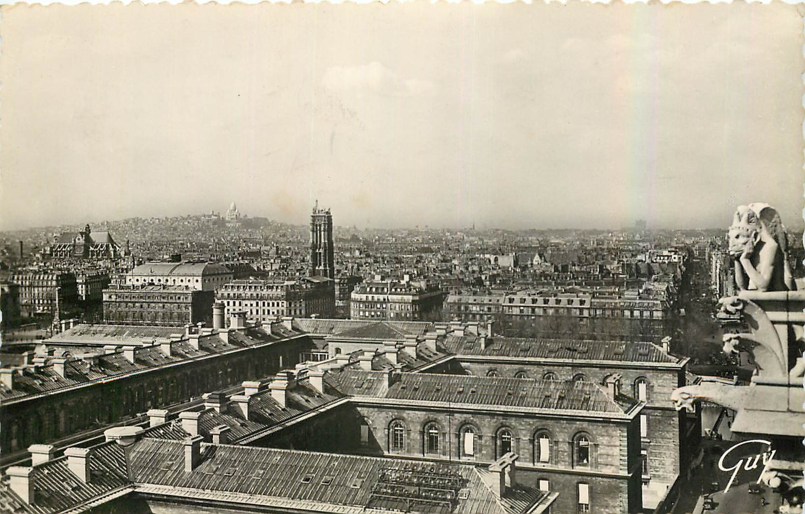 CPM Paris et ses Merveilles Panorama vers la butte Montmartre vue prise de la Notre Dame 