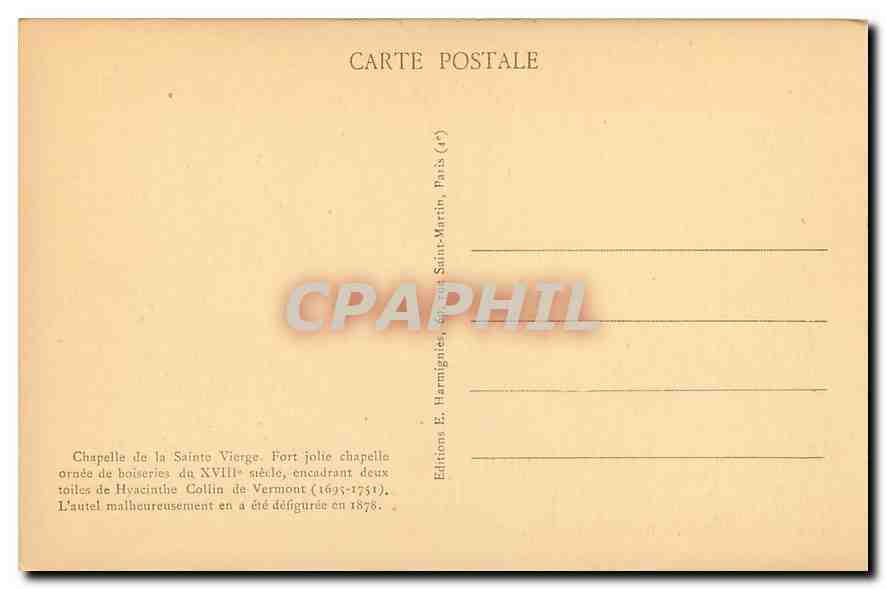CPA Paris Eglise Saint Merry  — Rückseite