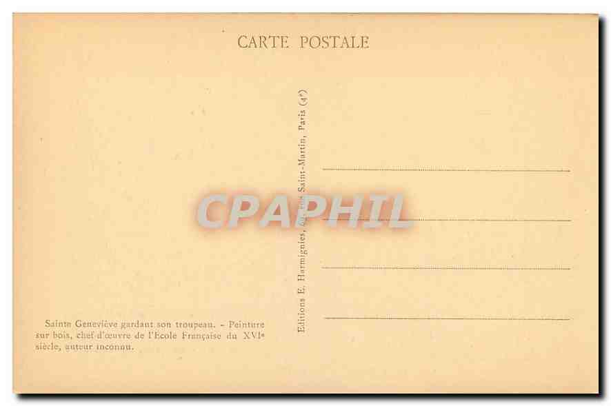 CPA Paris Eglise Saint Merry  — Verso