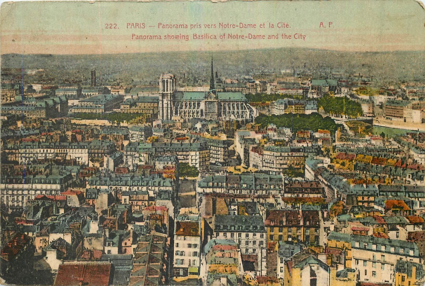 CPA Paris Panorama pris vers Notre Dame de la Cite 