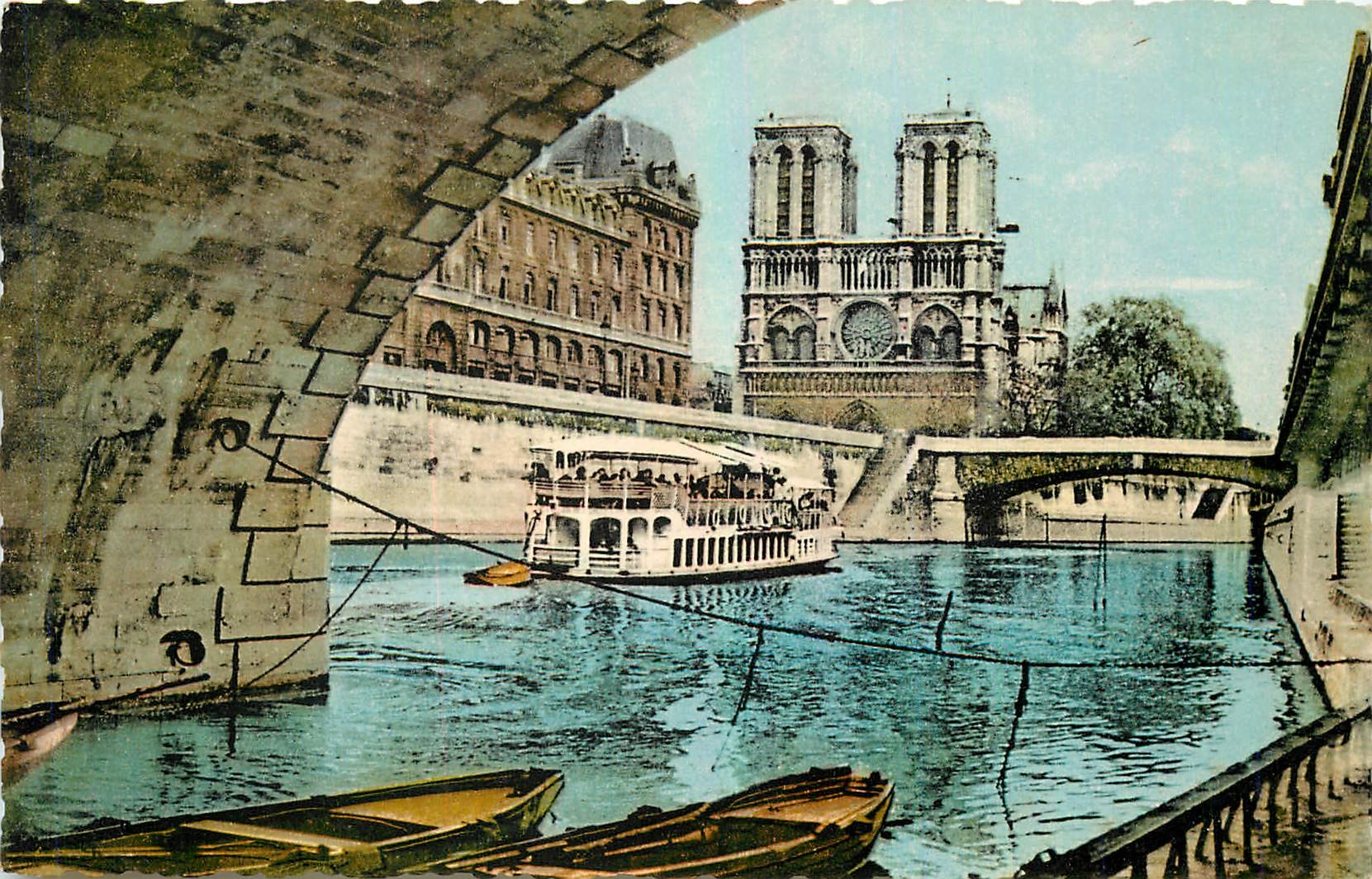 CPA Paris Notre Dame vue de la seine 