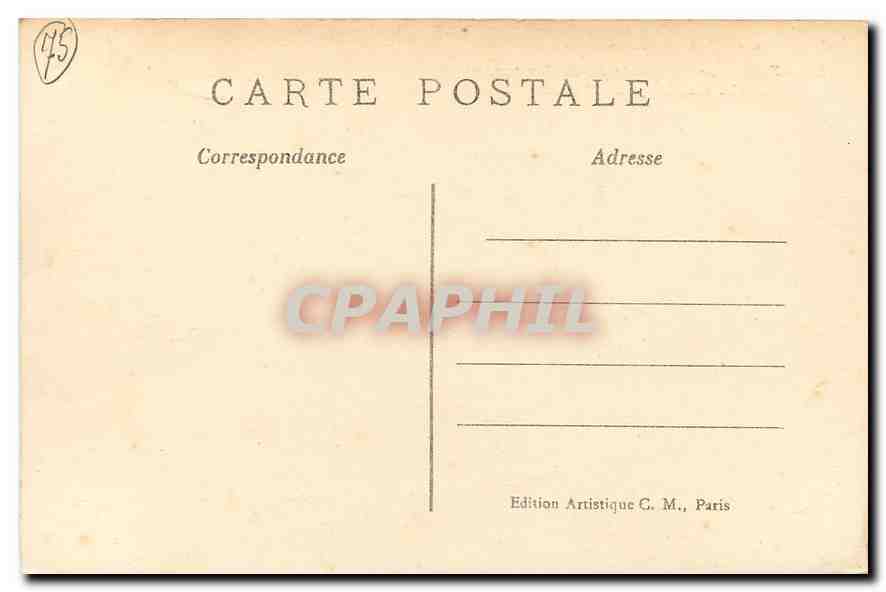 CPA Paris La Place de la Concorde er la Rue Royale  — Rückseite