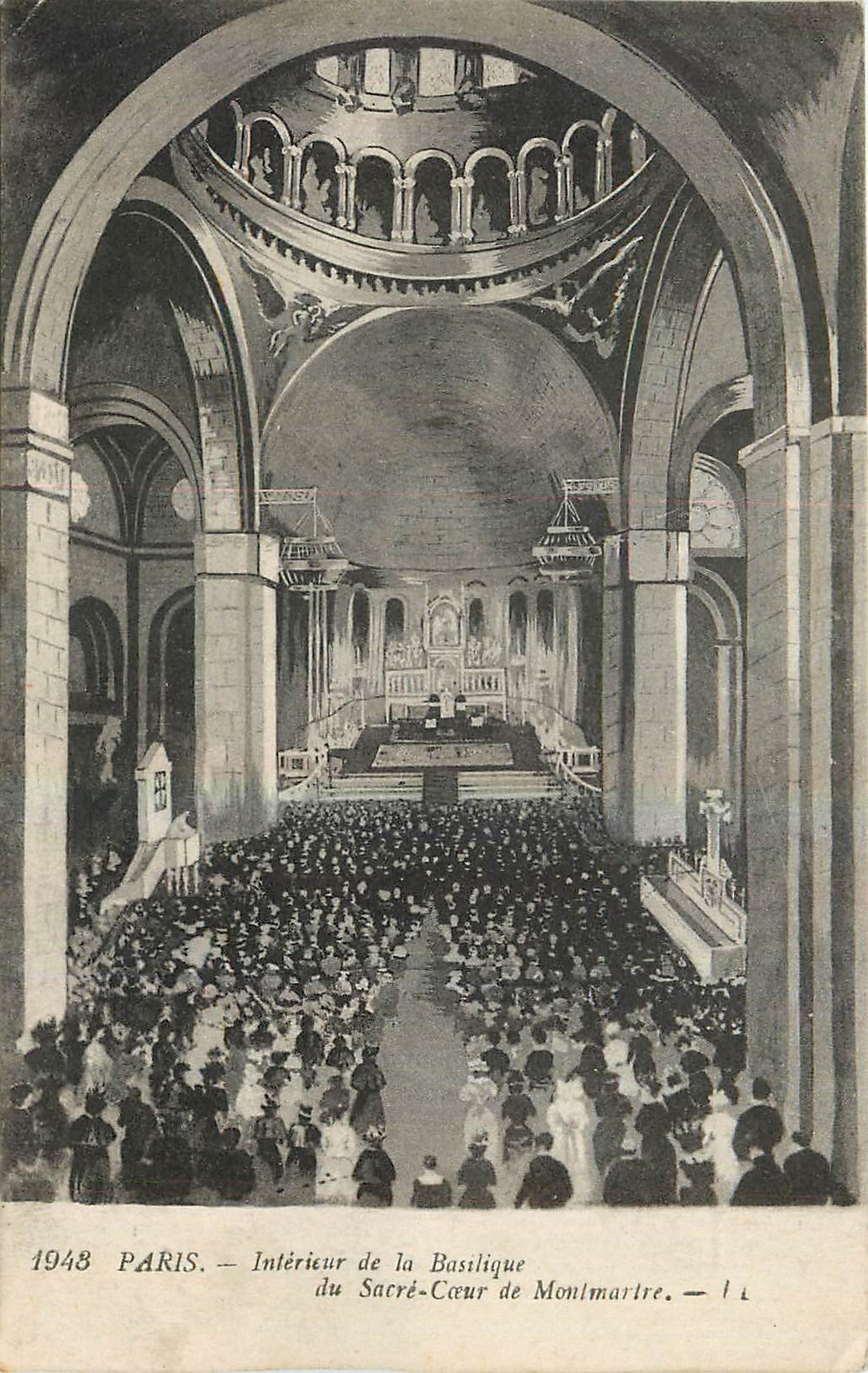 CPA Paris Interieur de la Basilique de Sacre Coeur de Montmartre 