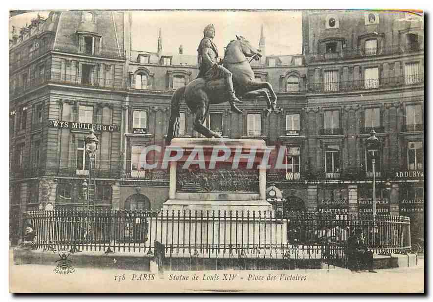 CPA Paris Statue de Louis XIV Place des Victores 