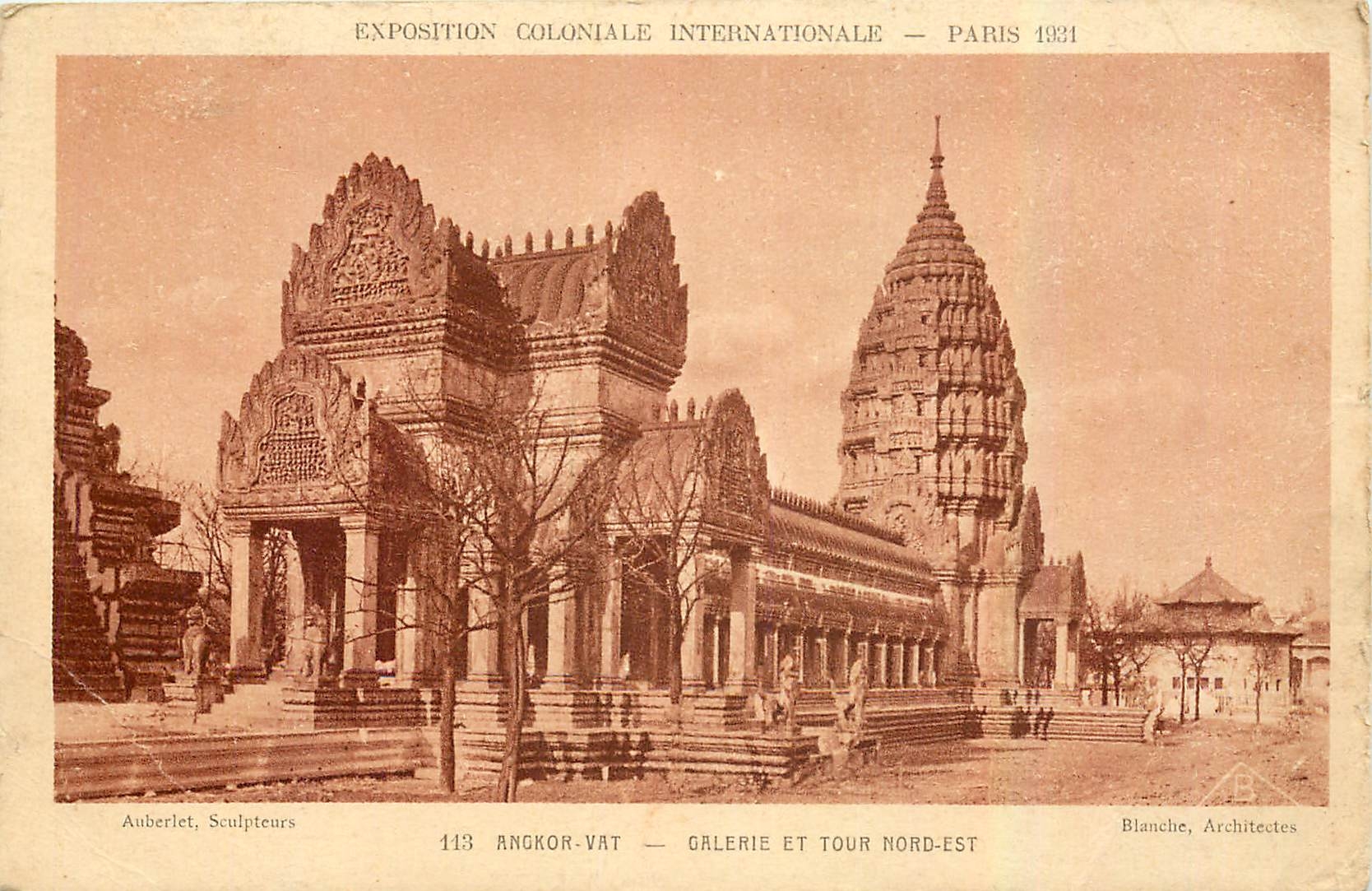 CPA Angkor Vat Galerie et Tour Nord Est Paris Exposition Coloniale Internationale 1931