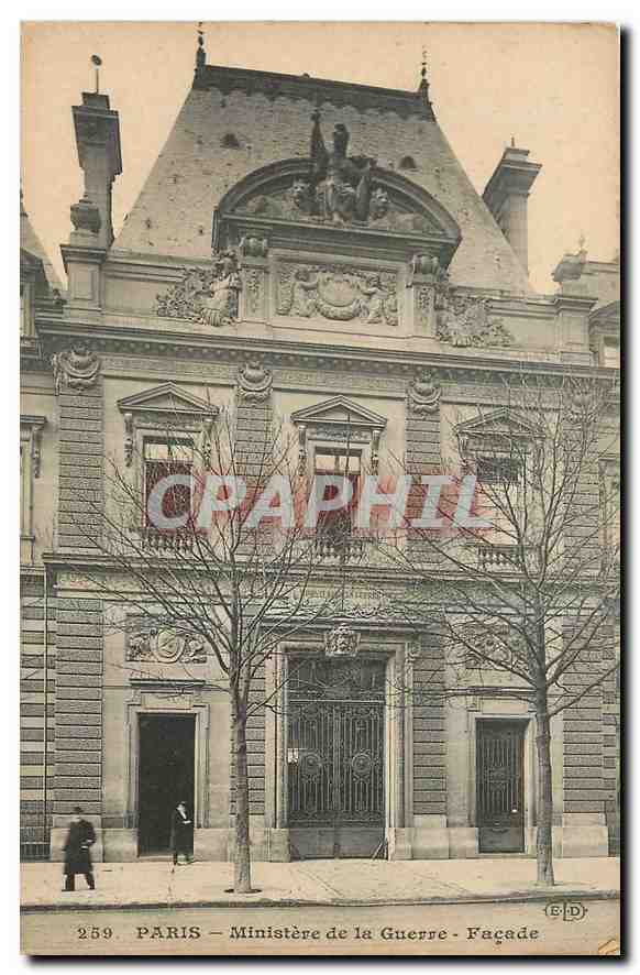 CPA Paris Ministere de la Guerre Facade 