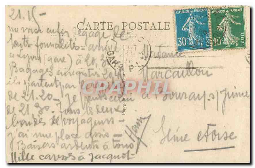 CPA Sous les Ponts de Paris La Madeleine  — Rückseite