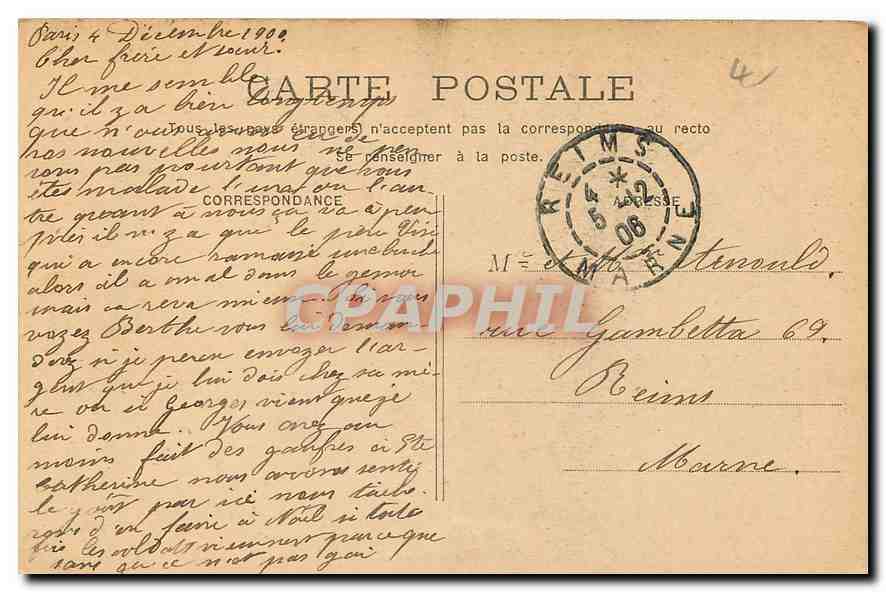CPA Sous les Ponts de Paris Porte Saint Martin  — Rückseite