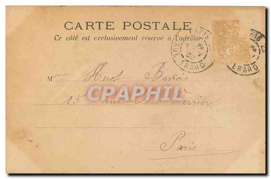 CPA Paris Pont du Chatelet (carte 1900) — Rückseite