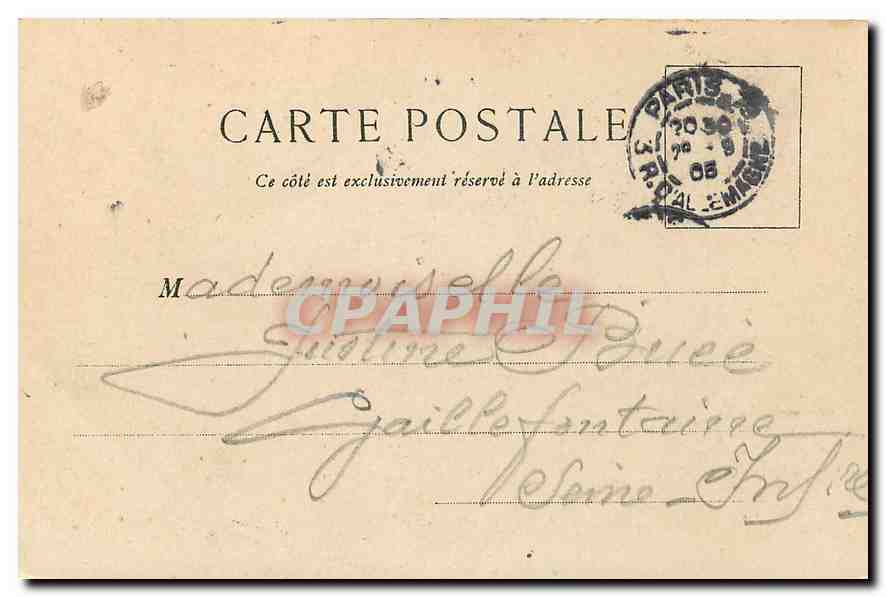 CPA Paris Avenue du Bois de Boulogne  — Rückseite