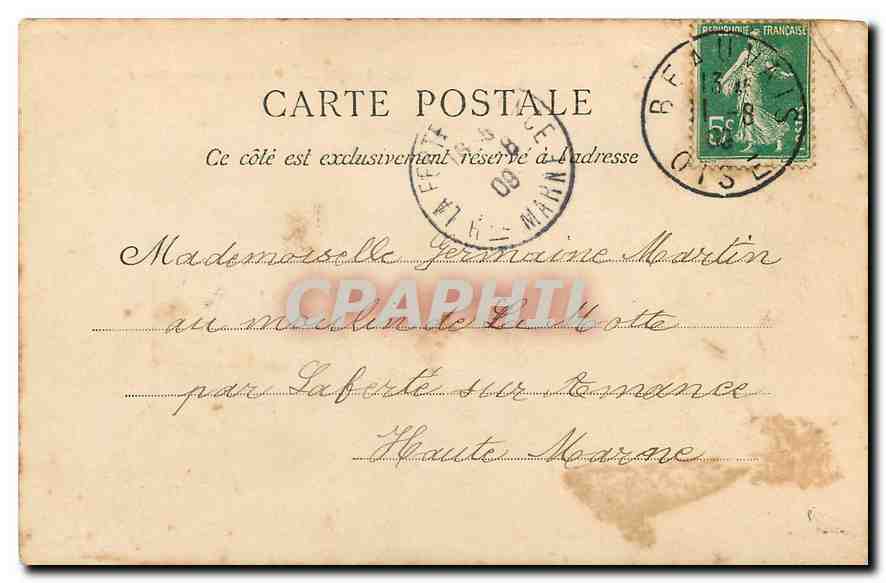 CPA Paris Eglise du Sacre Coeur  — Rückseite
