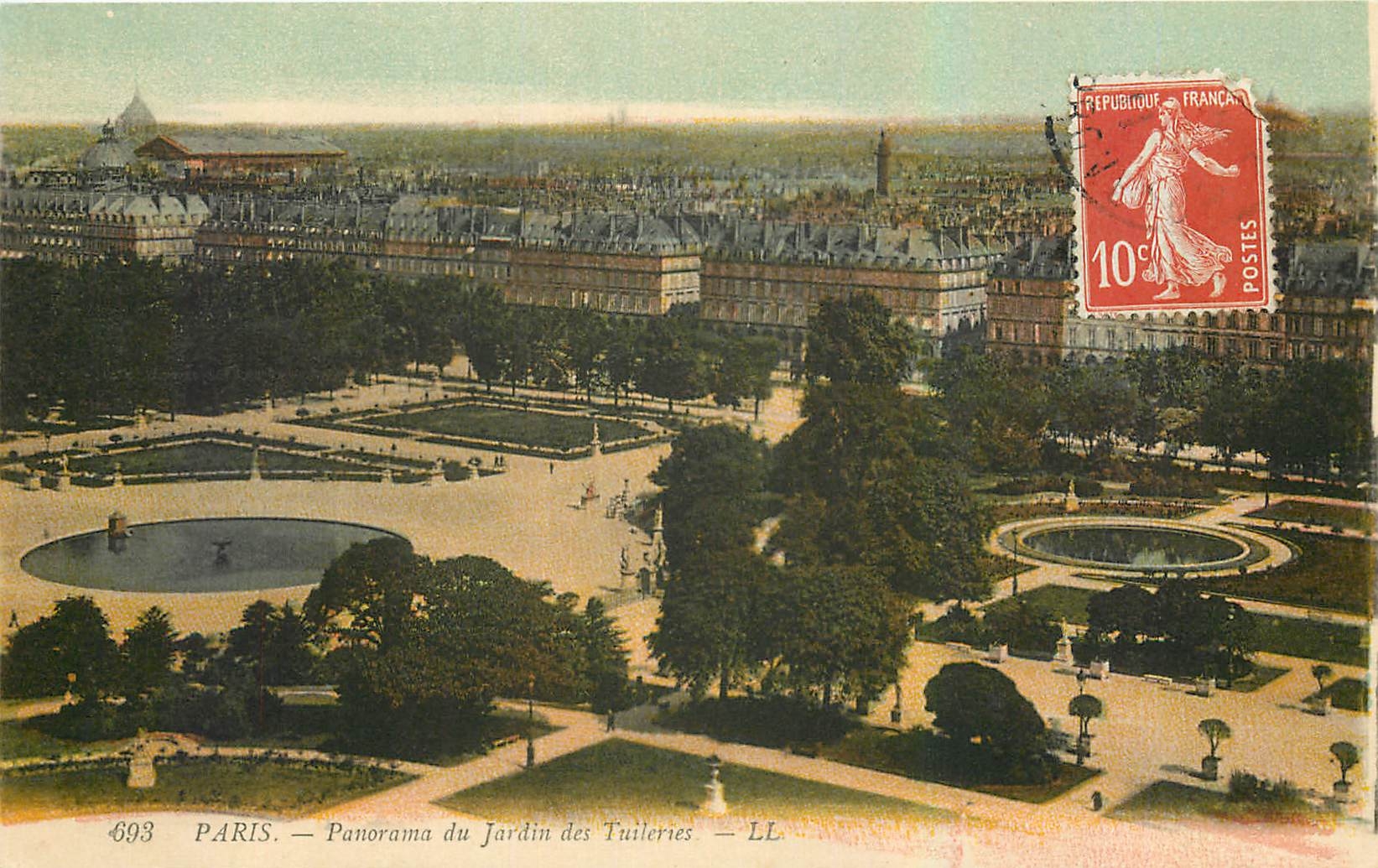 CPA Paris Panorama du Jardin des Tuileries 