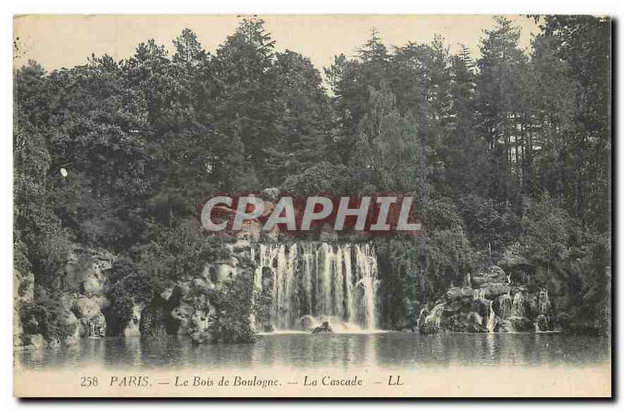 CPA Paris Le Bois de Boulogne La Cascade 