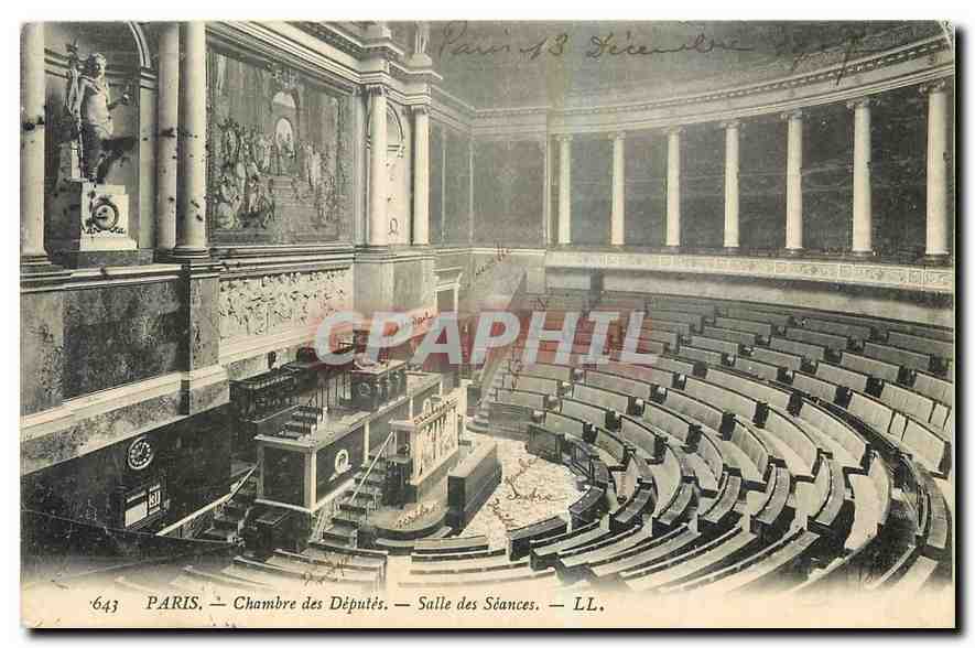 CPA Paris Chambre des Deputes Salle des Seances 