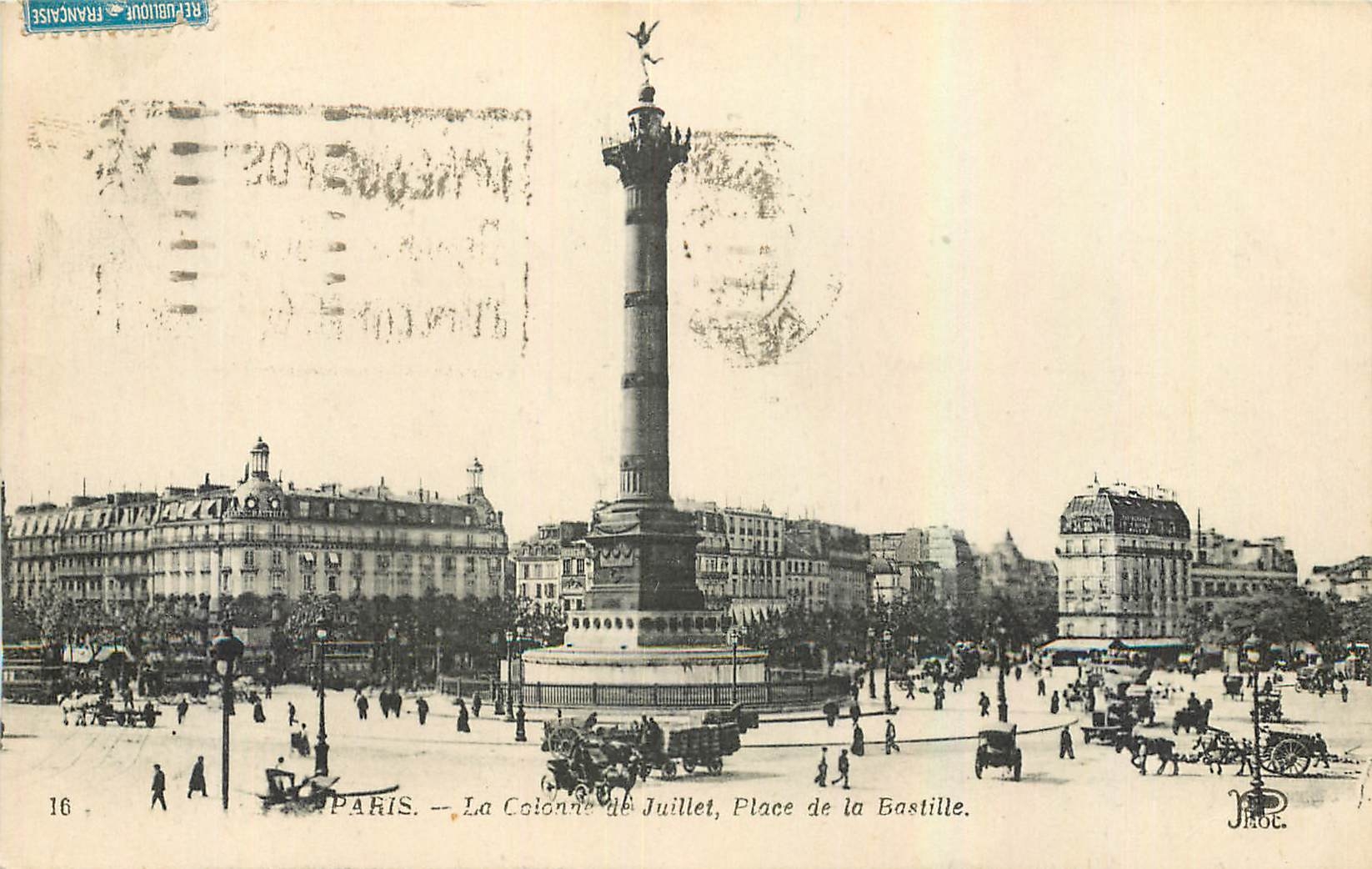 CPA Paris La Colonne de Juillet Place de la Bastille 