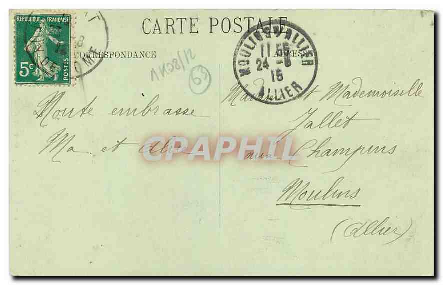 CPA Royat Coin pittoresque au vieux Royal  — Rückseite