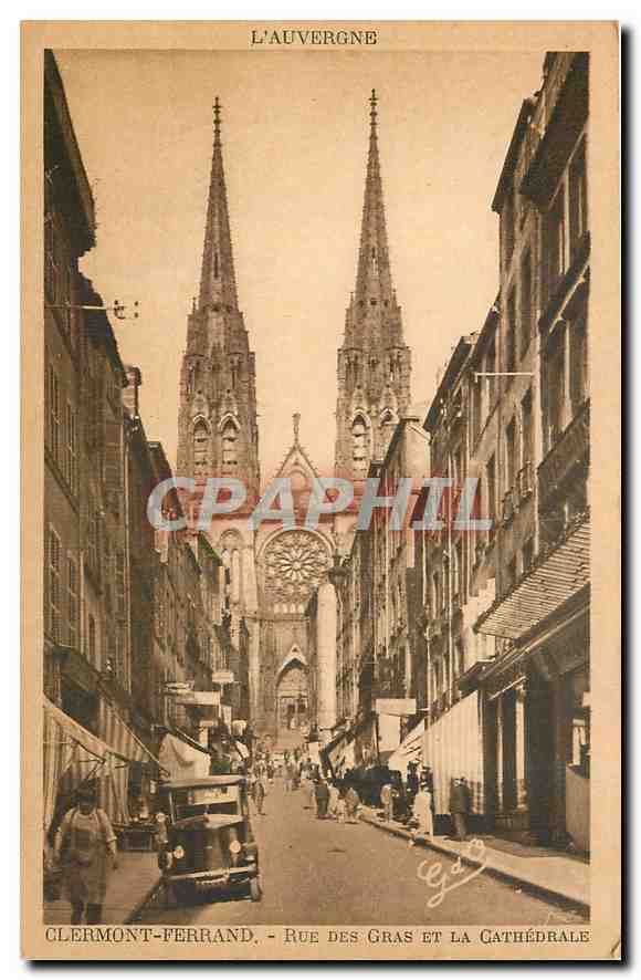 Clermont-Ferrand — Rue des Gras et la Cathédrale — Gouttieranges