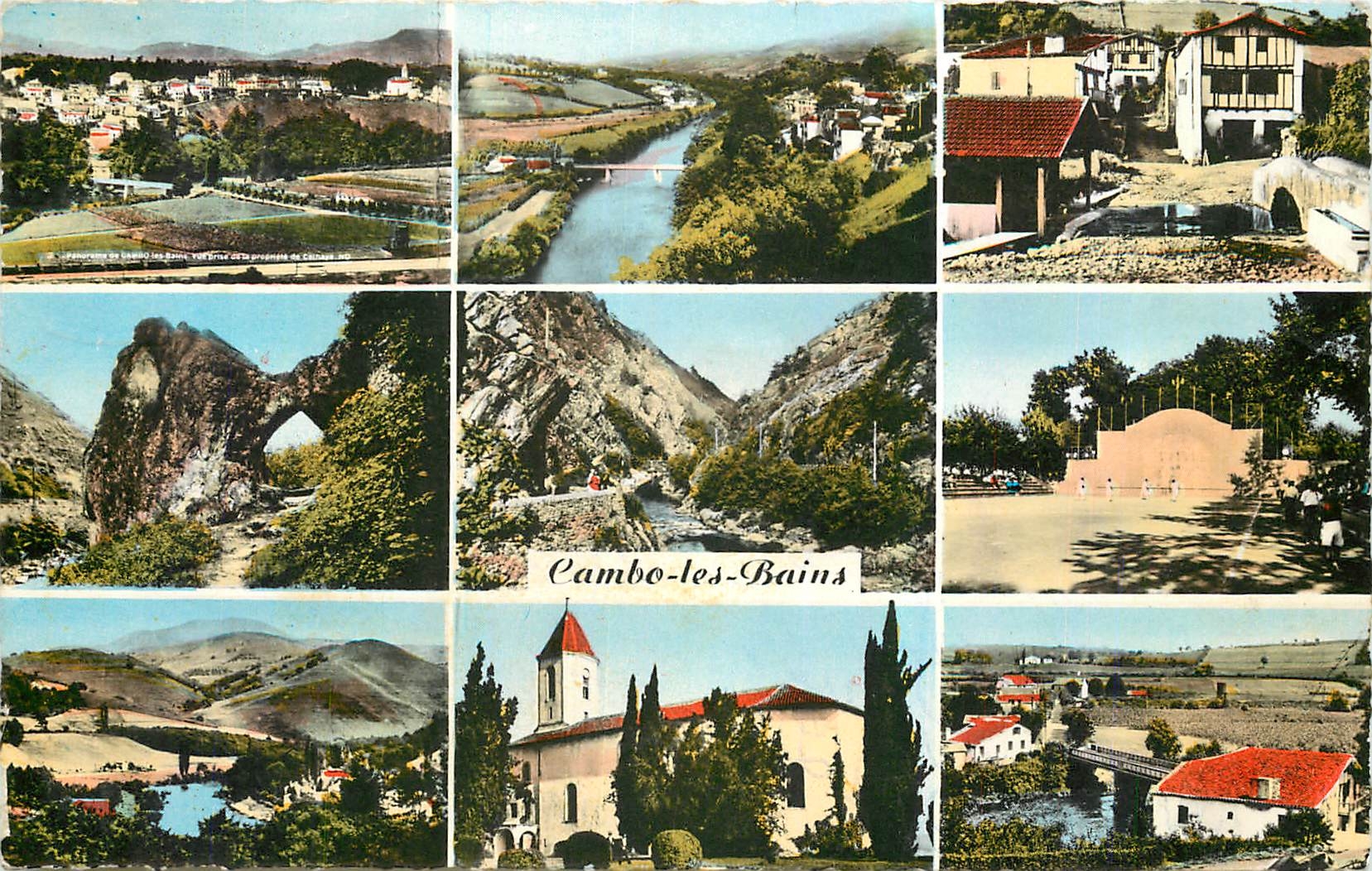 CPM Cambo les Bains Vue generale Le Nive Maisons basques le Pas de Roland Vallee de la Nive 
