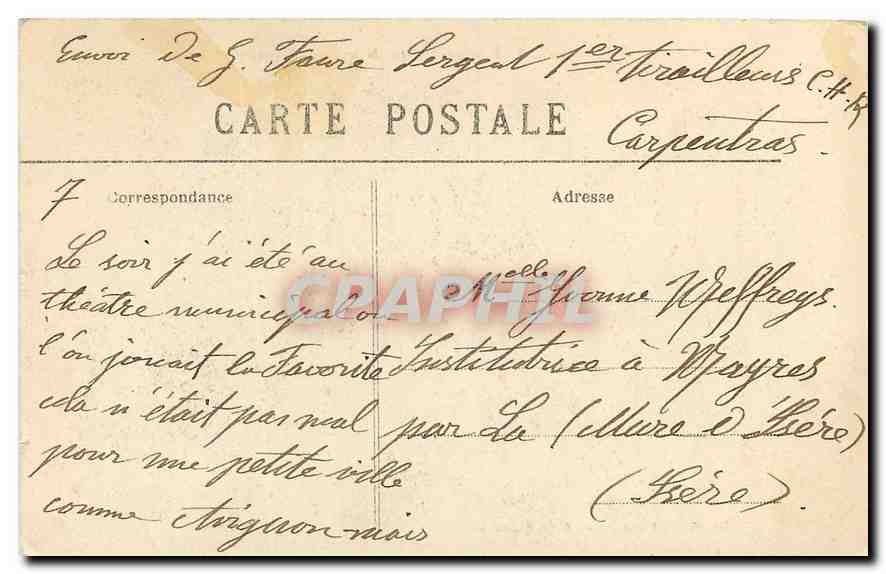 CPA Carpentras Vaucluse Le Musee et la Bibliotheque  — Rückseite