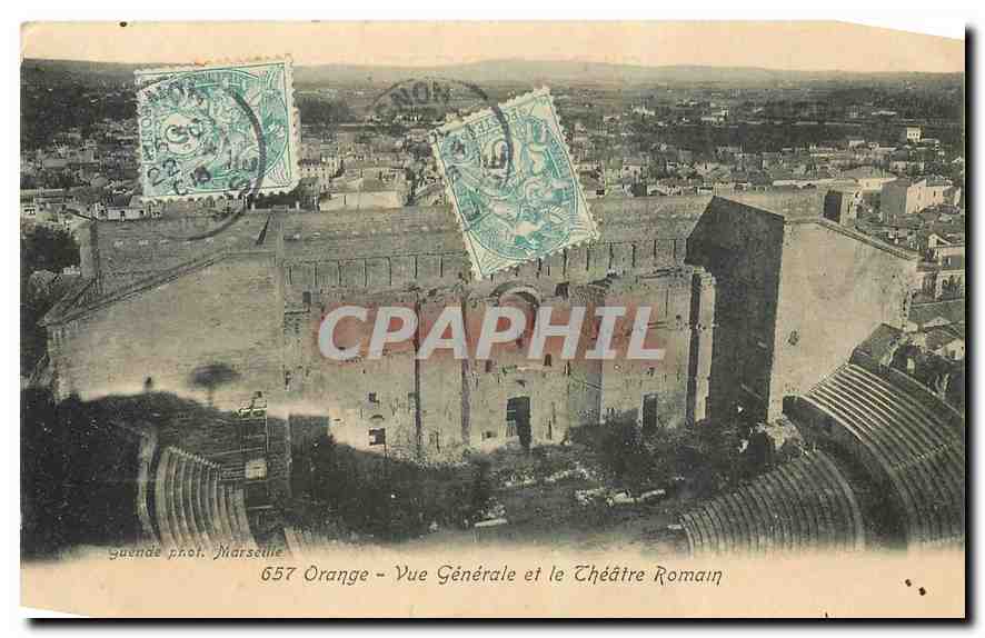 CPA Orange Vue generale et le Theatre Romain 