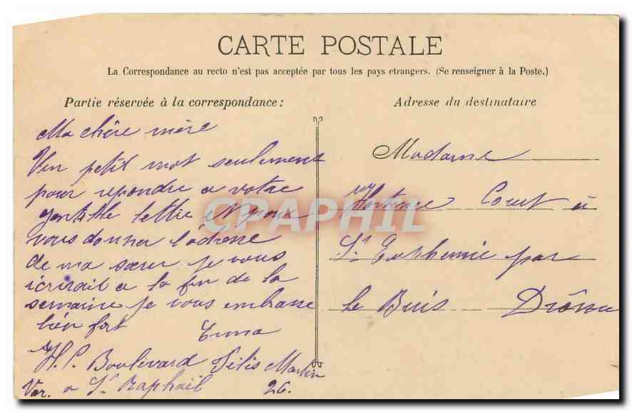 CPA Orange Vue generale et le Theatre Romain  — Rückseite