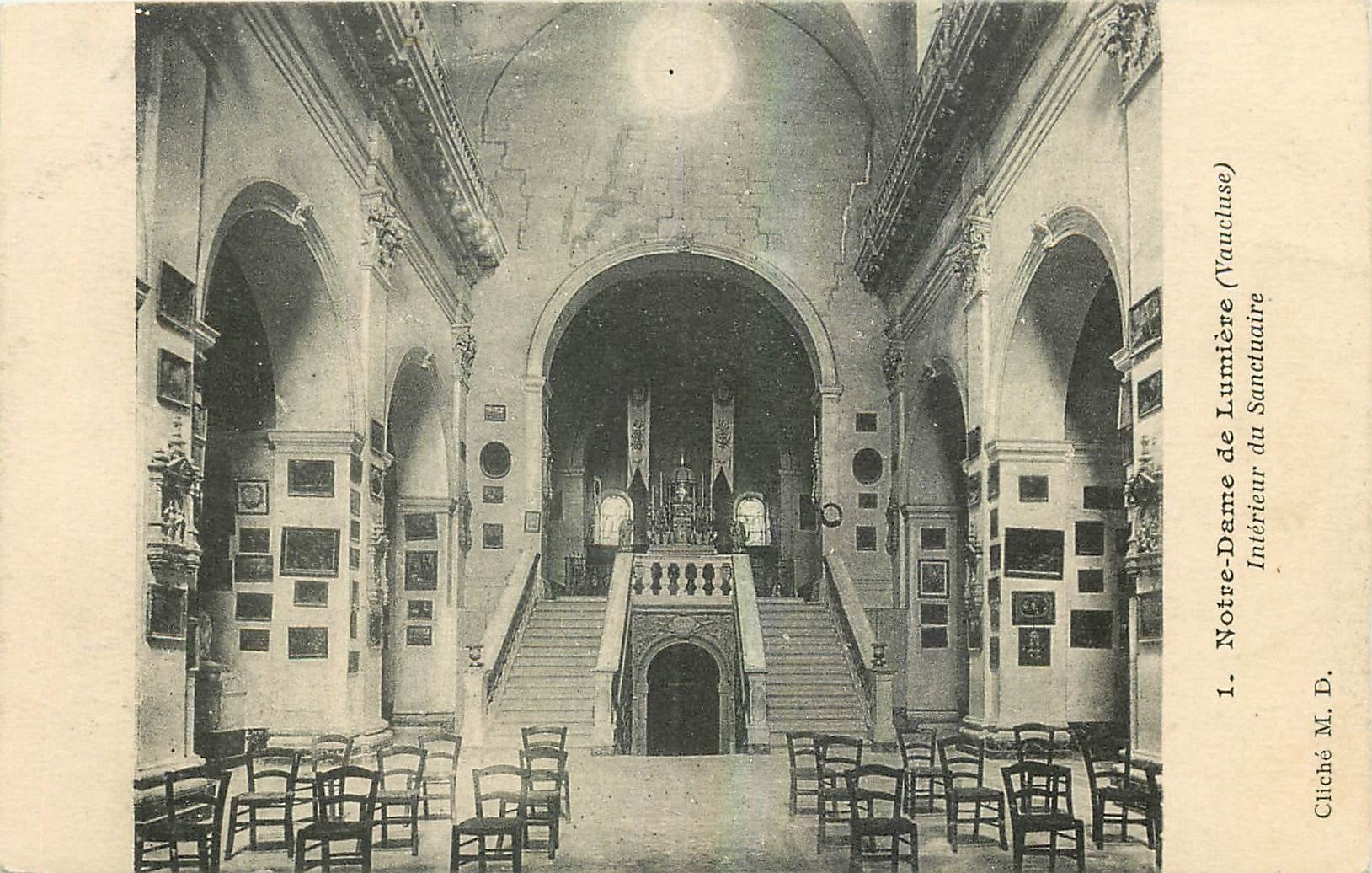 CPA Notre Dame de Lumiere Vaucluse Interieur du Sanctuaire 
