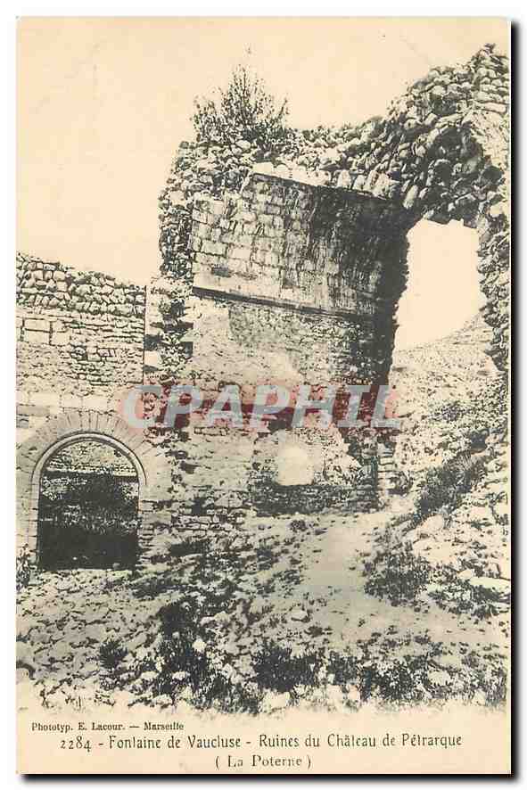 CPA Fontaine de Vaucluse Ruines du Chateau de Petraque a Poterne 