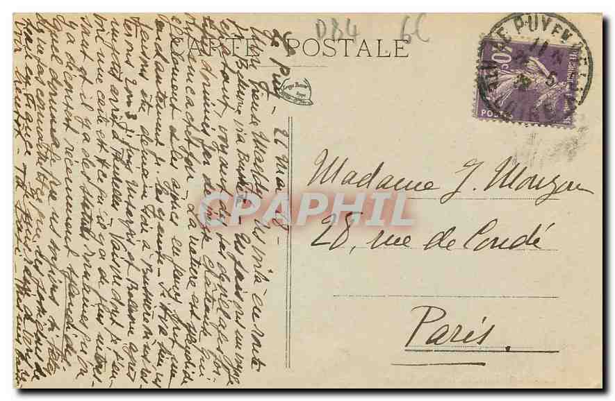 Vaison-la-Romaine — Ruines d'une maison romaine avec colonnes et sculptures — CPAPHIL n°27 — Rückseite
