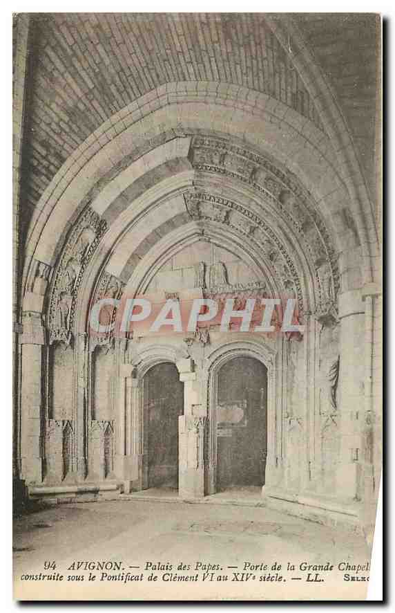CPA Avignon Palais des Papes Porte de la Grande Chapelle 