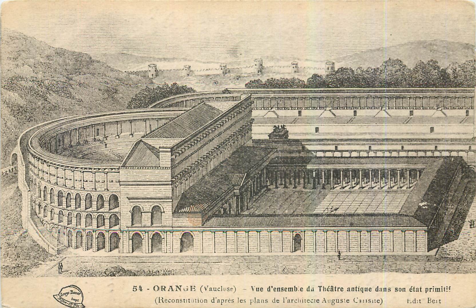 CPA Orange Vaucluse Vue d'Ensemble du Theatre dans son etat primitif