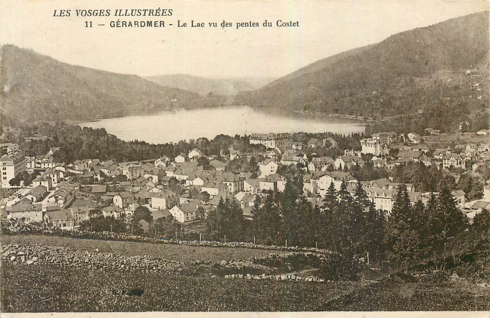CPA Les Vosges Illustrees Gerardmer Le Lac vu des pentes du Costet 