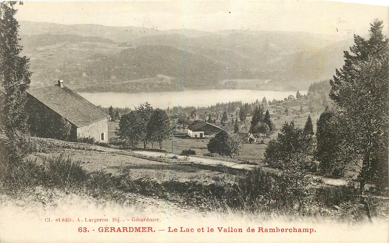 CPA Gerardmer Le Lac et le Vallon de Ramberchamp 