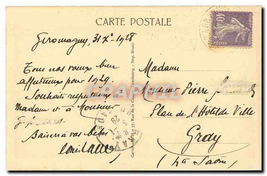 CPA Vallee de la Doller Route Strategique de Sewen au Ballon d'Alsace  — Rückseite