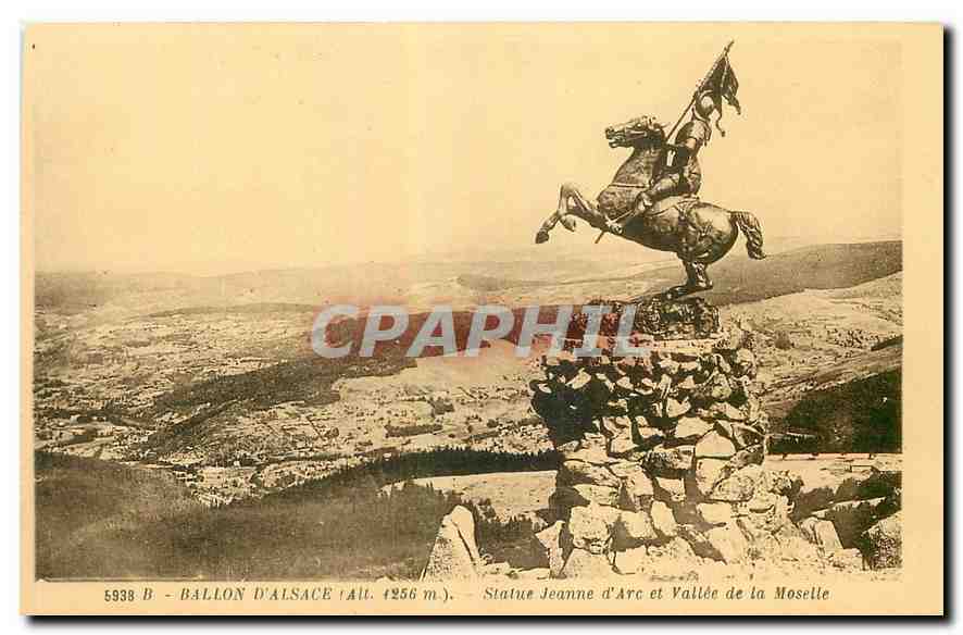 CPA Ballon d'Alsace Statue Jeanne d'Arc et Vallee de la Moselle 