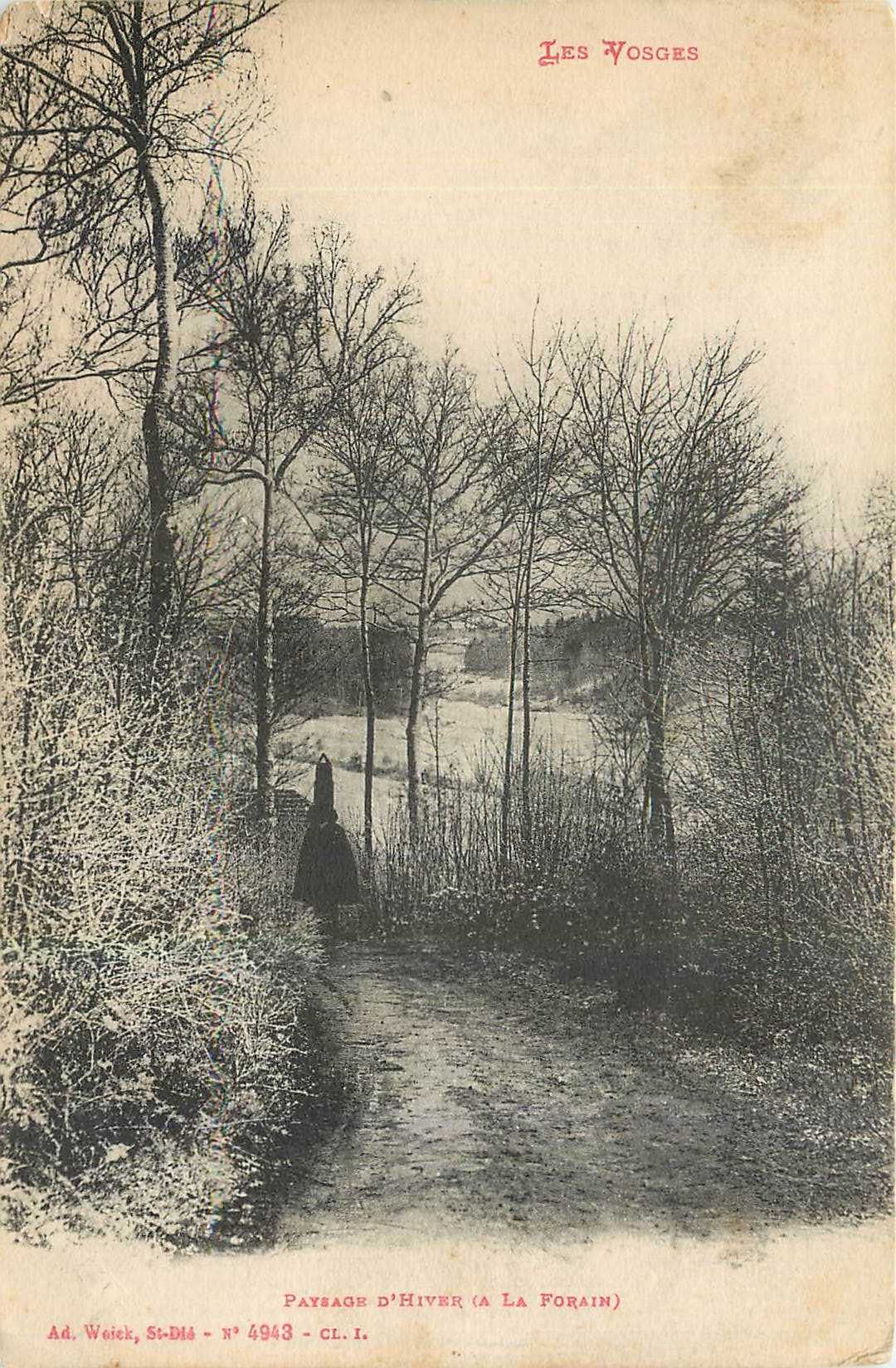 CPA Les Vosges Paysage d'Hiver A la Forain