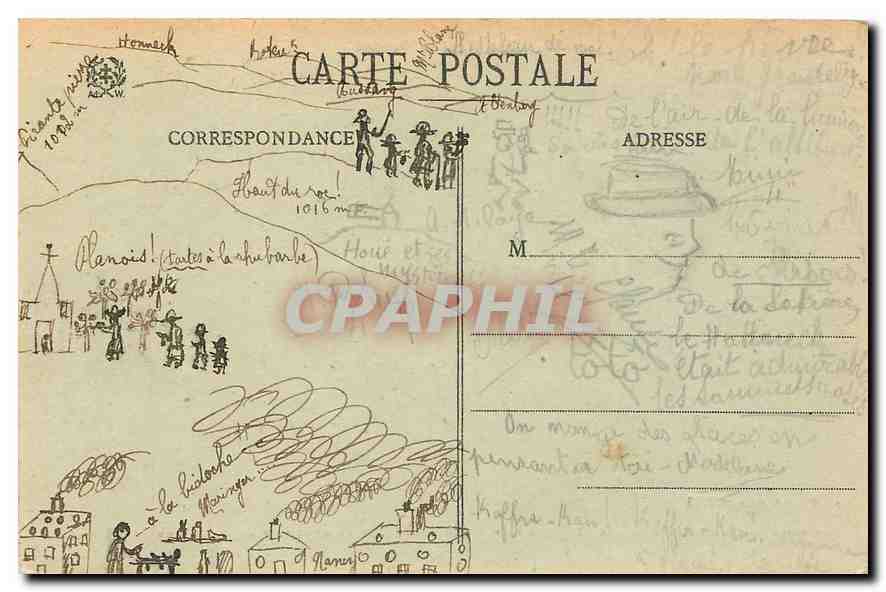 CPA Les Hautes Vosges Le Ballon de Guebwiller — Rückseite