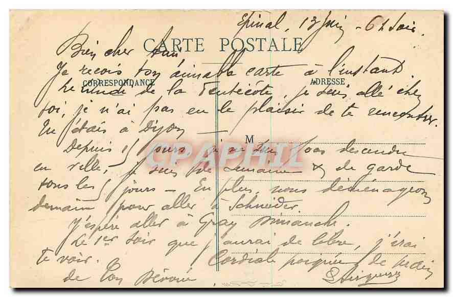 CPA Vosges Illustrees Gerardmer Le Sommet du Hohneck  — Rückseite