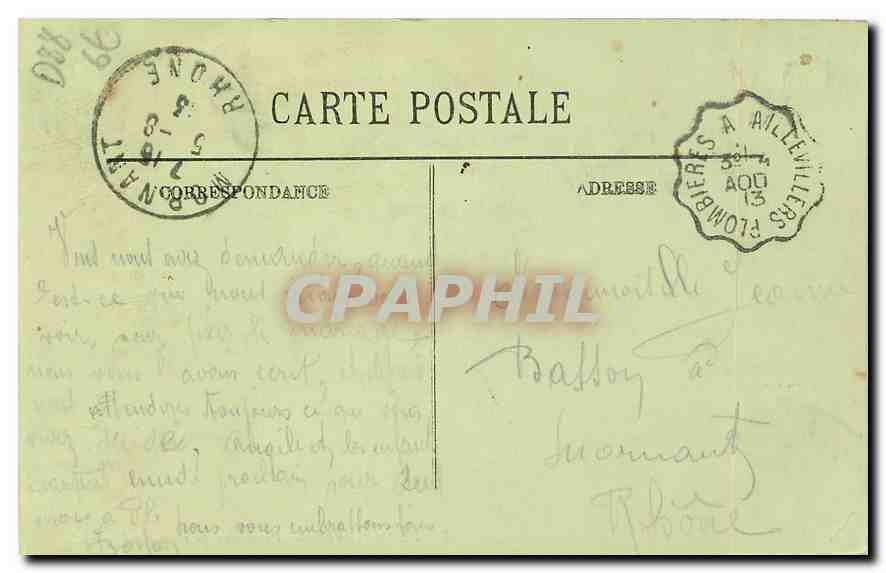 CPA Plombieres Panorama pris au Nord  — Verso