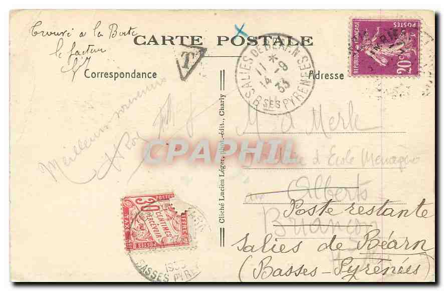 CPA Plombieres les Bains La Bauvette Thermale  — Rückseite