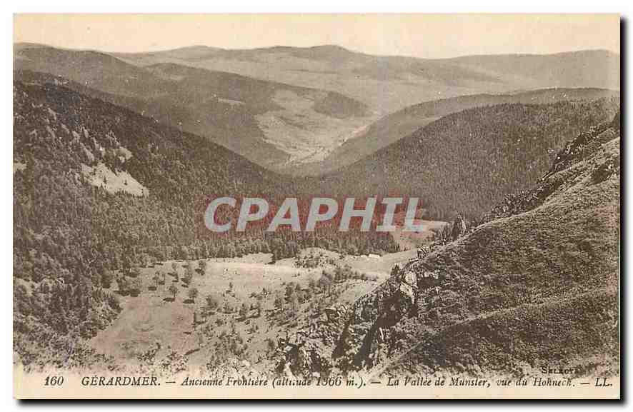 CPA Gerardmer Ancienne Frontiere La vallee de Munster vue du Hohneck 