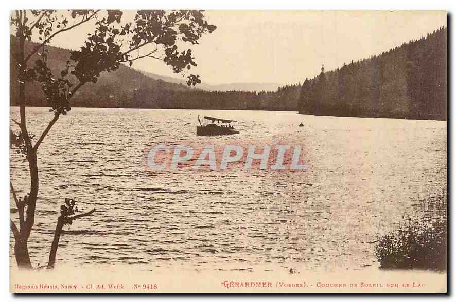 CPA Gerardmer Vosges Coucher de Soleil sur le Lac 